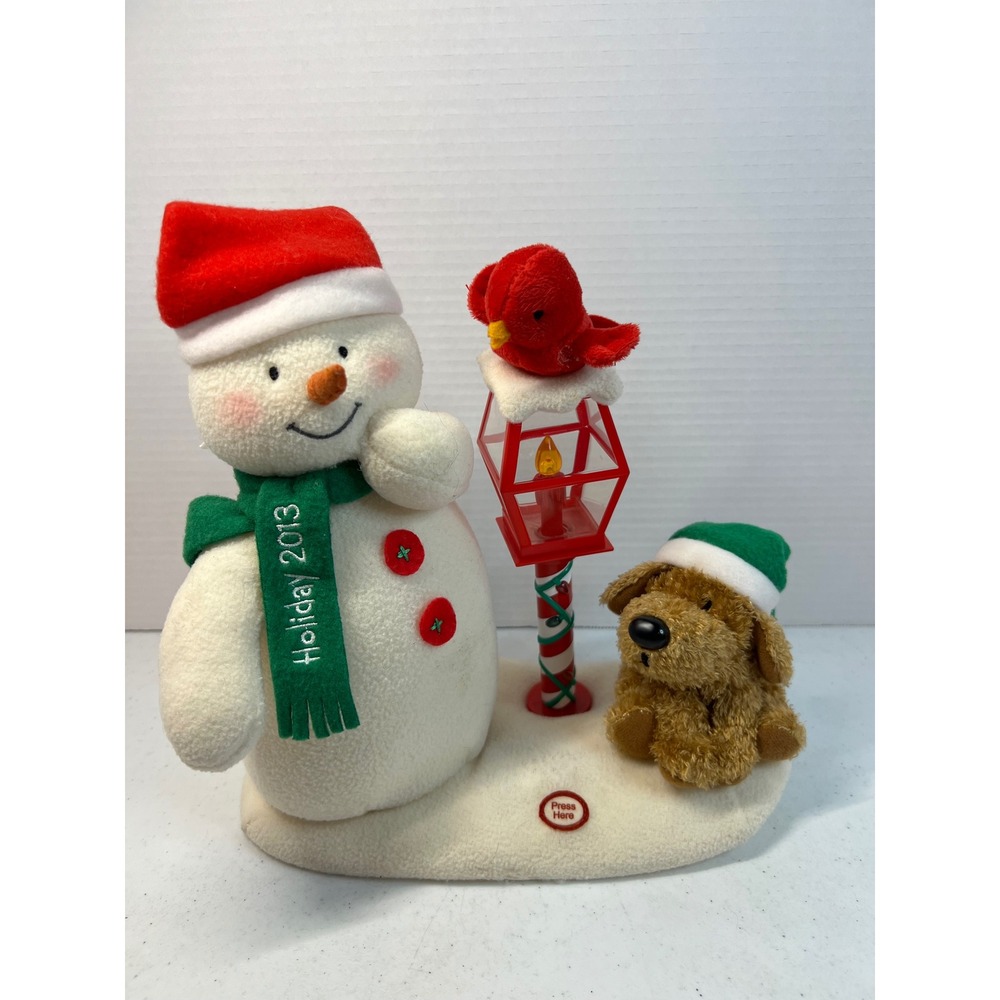 Hallmark Jingle Pals 2013 Snowman Dog Cardinal Animated Musical Plush Decor